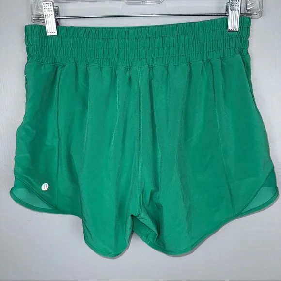 Lululemon Athletica Hotty Hot High-Rise Lined Short 4" Women’s 6 Green - Picture 7 of 7